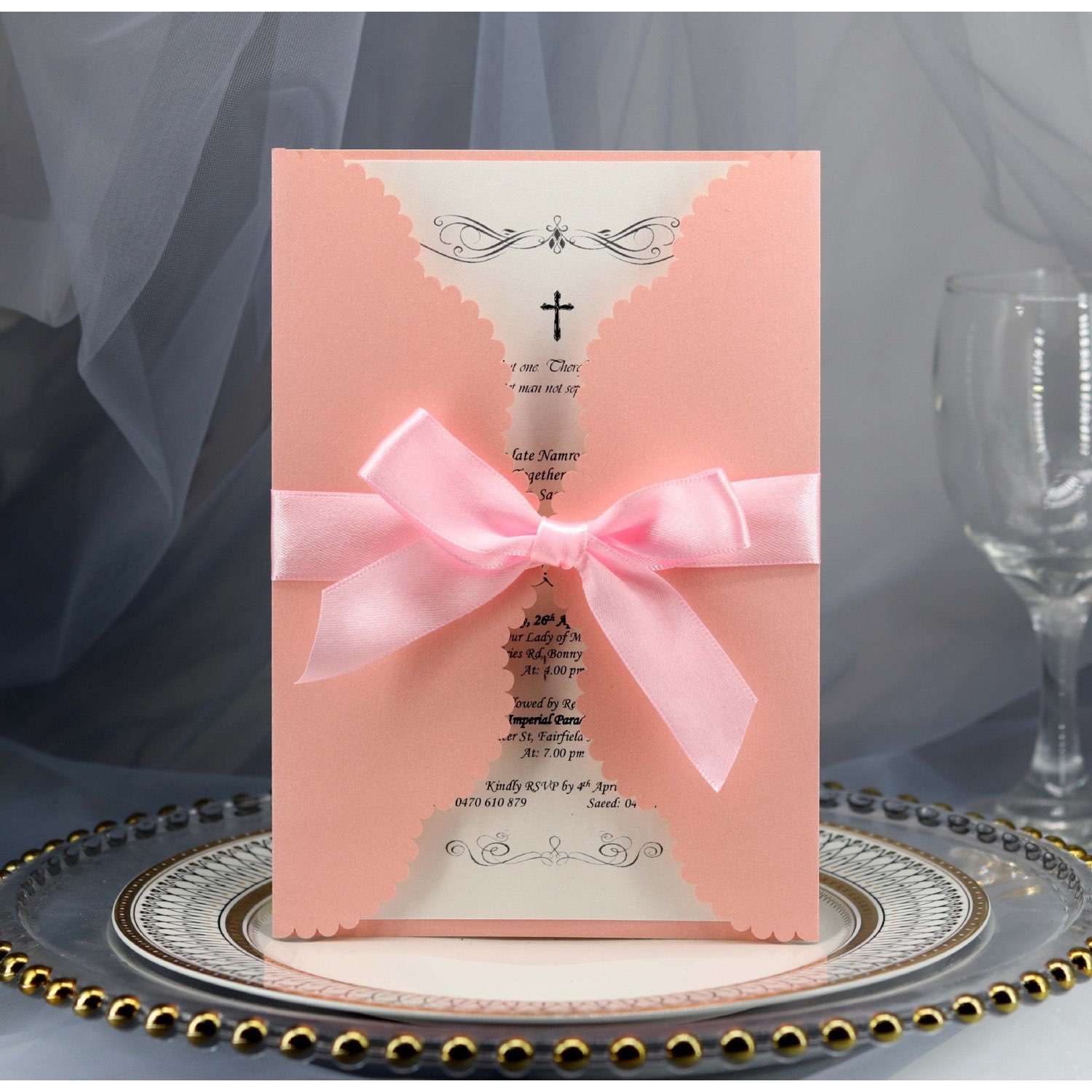 Simple Style Invitation Card Wedding Card Invitation Thanksgiving Day Greeting Card Dark Red
